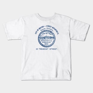 19th C. Seal of the City of Boston Sewer Division Kids T-Shirt